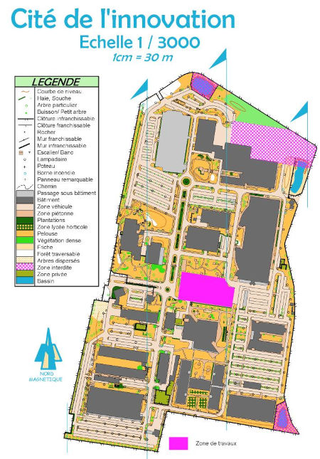 Carte de course d'orientation du site de Nokia