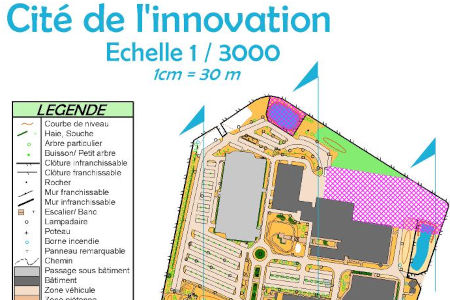 Carte de course d'orientation du site de Nokia