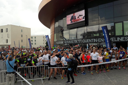 Départ du trophée des entreprises de St Quentin en Yvelines
