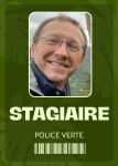 Le badge avec photo du stagiaire du chef de la police verte.