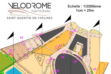 Carte de course d'orientation du vélodrome